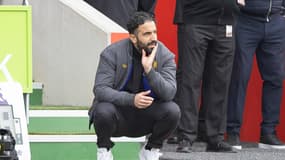 Ruben Amorim lors du match Brentford-Manchester United (3-1, Premier League), le 27 septembre 2025 