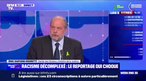 Propos racistes envers Divine Kinkiela: "Il n'y a pas d'idées racistes, il y a des infractions", affirme Éric Dupond-Moretti