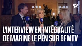 L'interview de Marine Le Pen, présidente du groupe "Rassemblement National" à l'Assemblée nationale, sur BFMTV