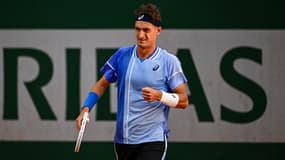 Terence Atmane, le 26 mai 2024, lors de son entrée en lice à Roland-Garros