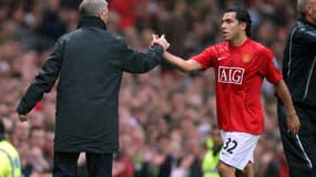 Carlos Tévez et Sir Alex Ferguson, le 23 septembre 2007.