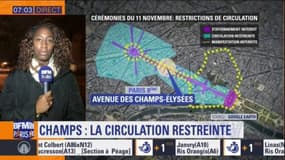 11-Novembre: circulation restreinte dans un large secteur autour des Champs-Élysées