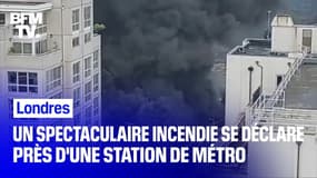 Un spectaculaire incendie se déclare près d’une station de métro du centre de Londres