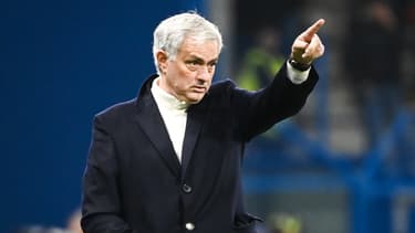 José Mourinho pendant un match de la Roma en décembre 2023