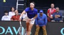 Arthur Rinderknech lors du match de Coupe Davis face au Croate Marin Cilic le 12 septembre 2025