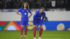 Adrien Rabiot et Mattéo Guendouzi lors de Croatie-France (2-0, Ligue des Nations), le 20 mars 2025