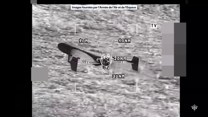 Guerre au Moyen-Orient: les images spectaculaires de drones interceptés par l'armée française