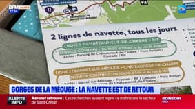 Gorges de la Méouge: la navette est de retour