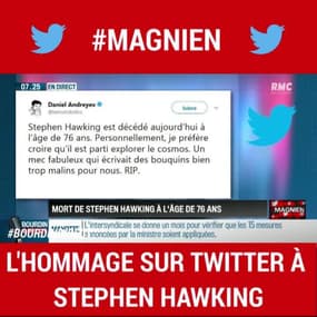 Mort de Stephen Hawking: l'hommage des internautes sur Twitter