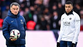 Christophe Galtier et Kylian Mbappé