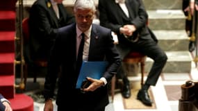 Le patron des députés LR Laurent Wauquiez, à l'Assemblée nationale le 18 mars 2025