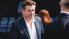 Alain Ferrand lors de la Foire des maires au Parc des expositions de Perpignan, dans le département français des Pyrénées-Orientales, le 21 mars 2024. 