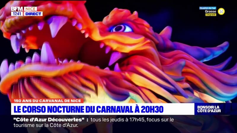Nice: le corso nocturne du carnaval à 20h30