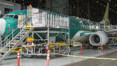 Un avion Boeing en cours de construction. (image d'illustration)