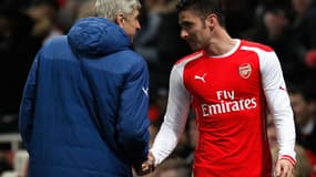 Olivier Giroud accorde une entière confiance à son coach chez les Gunners, Arsène Wenger.