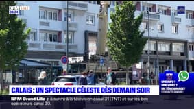 Calais: derniers préparatifs avant un spectacle céleste samedi sur la place d'armes