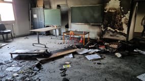 Les images de l'école de Meyzieu ravagée par un incendie volontaire le 19 juin 2024.