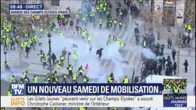 Gilets jaunes: premières tensions sur les Champs-Elysées