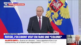 Vladimir Poutine: "L'Occident pense faire une 'blietzkrieg' contre la Russie, il pense pouvoir commander"