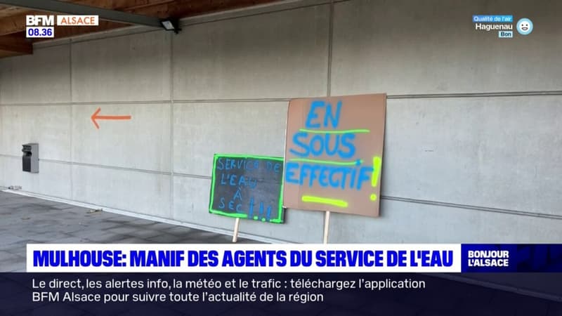 Mulhouse: les agents du service de l'eau manifestent