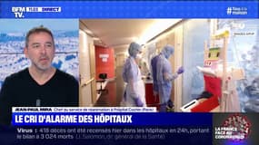 Jean-Paul Mira, chef de service en réanimation, annonce le transfert de patients de l'hôpital Cochin vers Brest ou Saint-Brieuc demain
