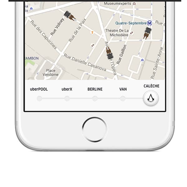 Le 23 octobre, l'option "Calèche" sera disponible aux côtés des modes de transport usuels proposés par l'application Uber
