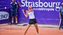 Magda Linette au tournoi de Strasbourg en mai 2022