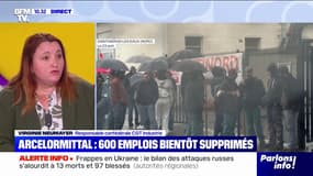 Virginie Neumayer (CGT Industrie) plaide pour "la nationalisation d'Arcelormittal"