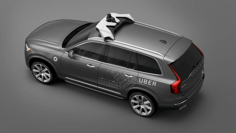 L'un des Volvo XC90 utilisés par Uber comme voiture de transports autonome.