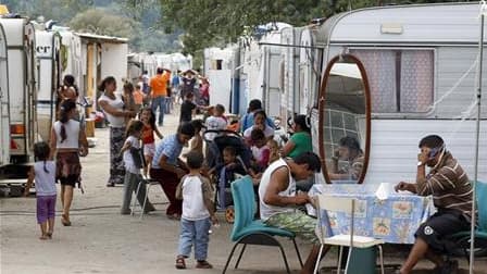 Campement illégal de gens du voyage près de Nantes. La Commission nationale informatique et libertés (Cnil) a commencé vendredi ses contrôles dans des locaux de gendarmerie sur l'existence éventuelle d'un fichier visant des Roms et des gens du voyage. /Ph