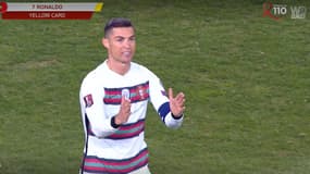 Cristiano Ronaldo en colère lors de Serbie-Portugal