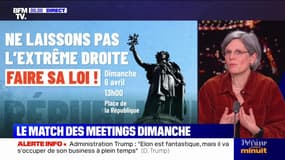 Manifestation contre l'extrême-droite: "Je n'irai pas (...) pour ne pas rentrer dans ce que le RN dénonce, de laisser supposer qu'il y a une orientation politique au jugement", estime Sandrine Rousseau