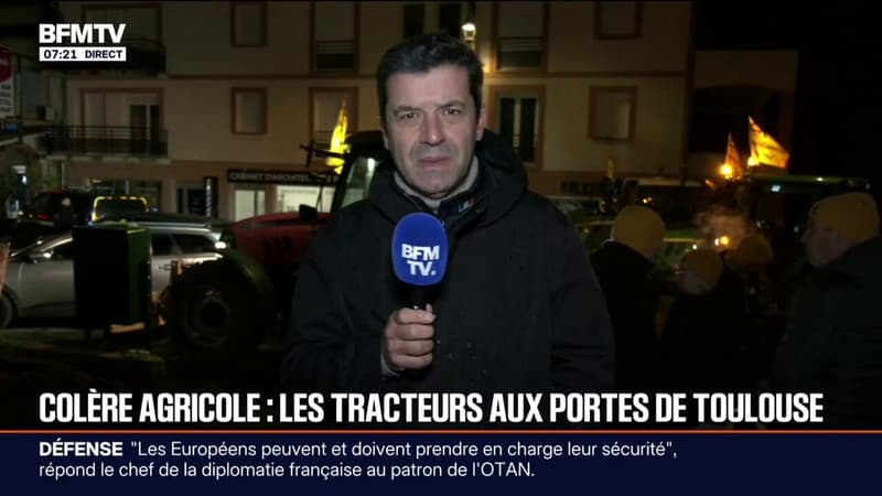 Colère agricole: une nouvelle action des agriculteurs de la Coordination rurale à Toulouse