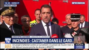 Christophe Castaner sur l'incendie dans le Gard: "près de 200 largages ont été réalisés sur ce feu"