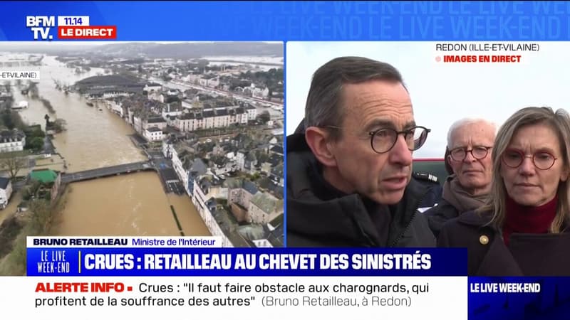 Crues à Redon: Bruno Retailleau annonce 