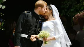 Le prince Harry et Meghan Markle lors de leur mariage le 19 mai 2018