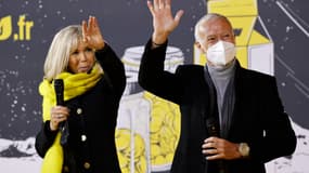 Brigitte Macron et Didier Deschamps en janvier 2022