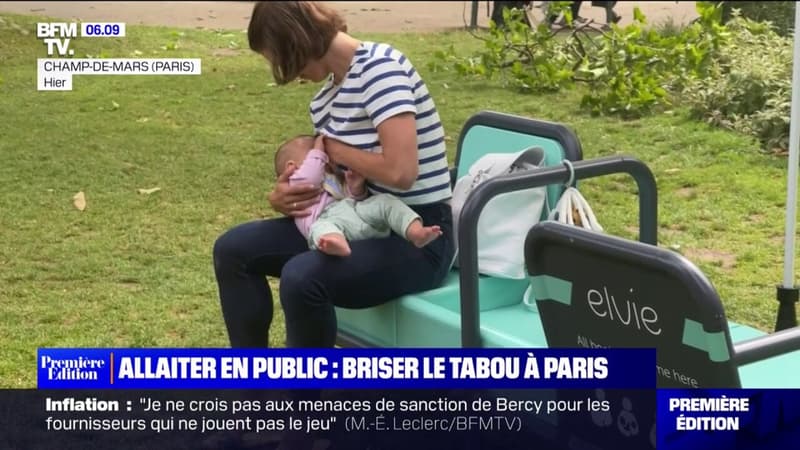 Un banc d'allaitement parcourt Paris pour inciter les mamans à ne pas se cacher