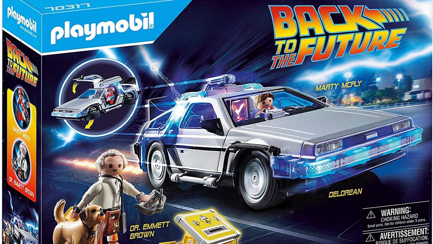 Une boîte de Playmobil "Retour vers le futur" Une boîte de Playmobil "Retour vers le futur"