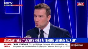 Jordan Bardella affirme "être parfaitement disposé" à "tendre la main" aux Républicains sur "un accord de gouvernement"
