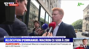 Adrien Quatennens: "Emmanuel Macron n'a pas d'autre choix que de faire en sorte qu'Élisabeth Borne se soumette à un vote de confiance au Parlement"