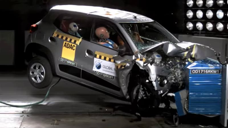 Les trois Kwid soumis au crash-test par Global NCAP ont échoué.
