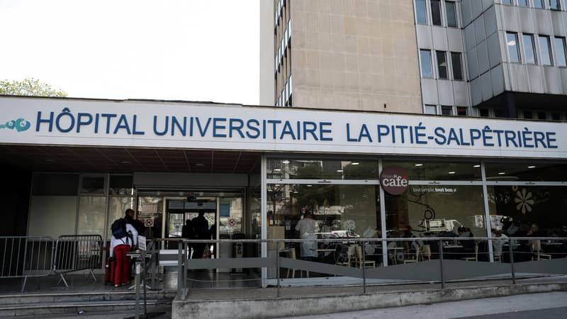 L'entrée de l'hôpital parisien de la Pitié-Salpêtrière, le 15 avril 2019.