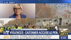 Marine Le Pen considère que Christophe Castaner "souhaite lui faire porter la responsabilité de quelques casseurs"