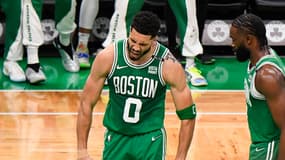 Jayson Tatum lors du match 5 des finales NBA entre Boston et Dallas, le 17 juin 2024