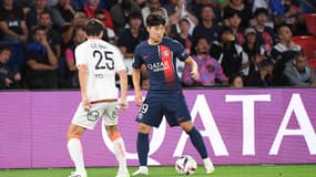 Kang-in Lee lors de PSG-Lorient, 12 août 2023