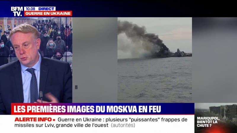 Première image du Moskva, fleuron de la marine russe, détruit par l'Ukraine