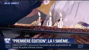 1500 matinales passées ensemble… Ça valait bien un gâteau pour Pascale de la Tour du Pin et Christophe Delay