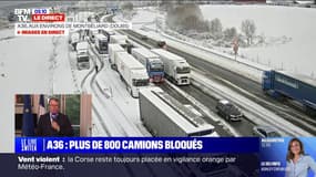 Neige et verglas: le ministre de Transports évoque près de 1750 camions encore bloqués sur l'A28 et A36