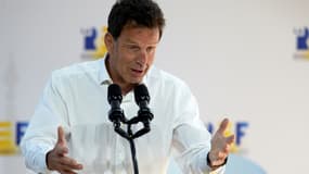 Le président du Medef Geoffroy Roux de Bézieux, lors de l'Université d'eté de l'organisation patronale, à Paris le 26 août 2020 